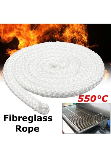 2m 12.7mm Odun Yangını Sobası Ve Isıtıcı Kapı Halat Contası Yüksek Yoğunluklu Fiberglas 550 C