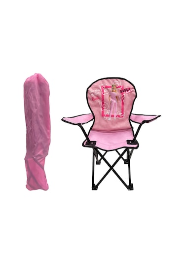 Barbie Katlanabilir Çocuk Kamp Sandalyesi - Açık Pembe Pembe