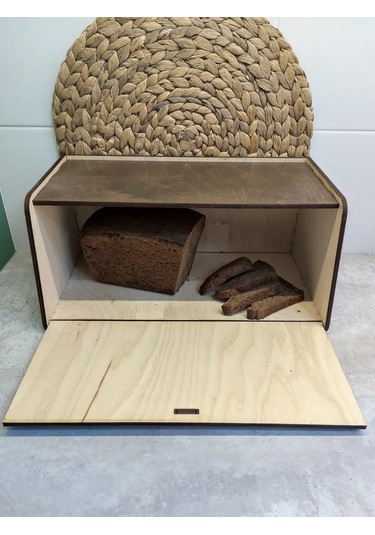 Woodiks Kapaklı Ahşap Ekmek Kutusu 274964122 Bej