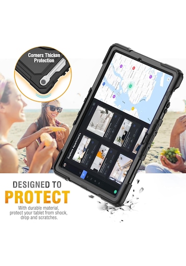 Samsung Galaxy Uyumlu Tab S10 Fe Plus 13.1" Tablet Kılıfı Defender Zırh