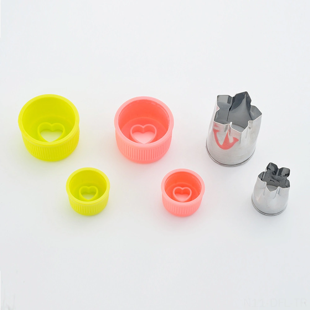 Dofolink Pembe Ve Mor Renkli Paslanmaz Çelik Meyve Sebze Kesici, Yemek Deco Aracı, Bebek Beslenme Ve Parti İçin Farklı Şekiller Küçük Ve Büyük Yeşil - Pembe - Mor