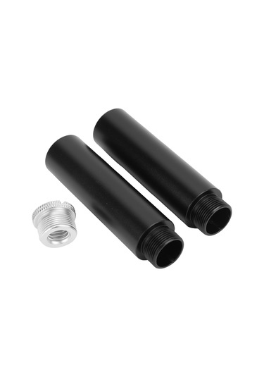 Yaleker Mikrofon Stant Uzatma Çubuğu Seti 2 Adet : 5/8" Dahili-5/8" Dışarıdaki Dişli + 3/8" Dişi-5/8" Erkek Adaptör, Alüminyum Alyazı, Dayanıklı