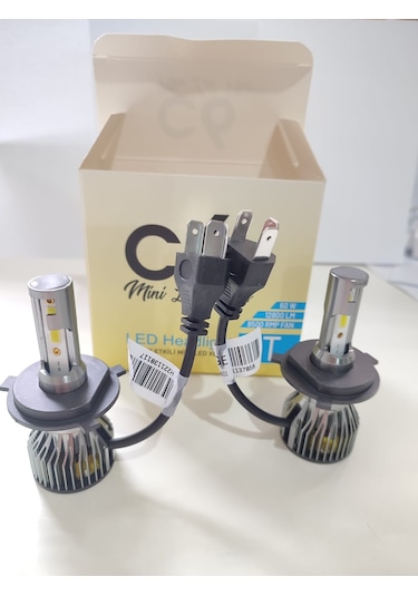 H4 Uzun Kısa Mini Led Xenon 12800 Lümen H4 Slim Led Zenon Beyaz