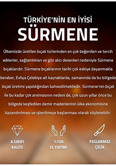 Lazoğlu Sürmene Trabzon 6'lı Mutfak Bıçak  Seti 6'lı Set