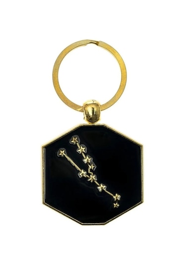 Boğa Burcu Yıldız Haritası Metal Anahtarlık