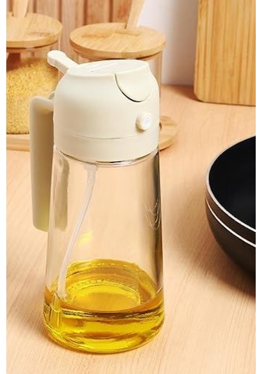 2 Adet 550ml Yeni Nesil Çift Fonksiyonlu Cam Yağdanlık