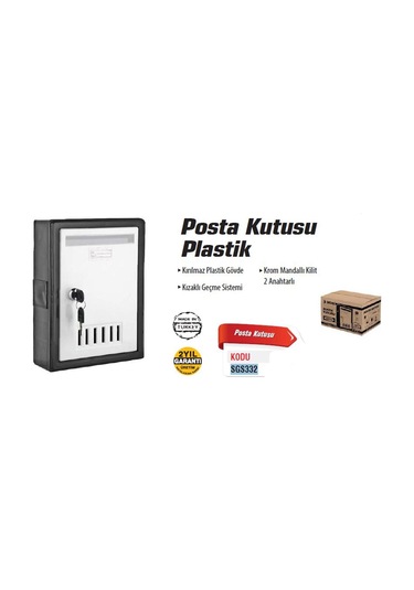Sgs 332 Plastik Posta Kutusu 2 Anahtarlı