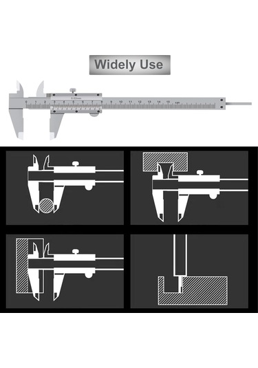 150 Mm Mekanik Kumpas 0,02mm Hassasiyet Plastik Kutulu