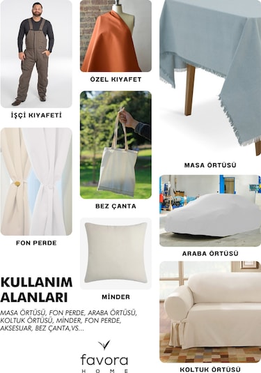 Premier Metrelik Duck Keten Kumaş Su İtici Bez 5 Metre Dr430 - Si Siyah
