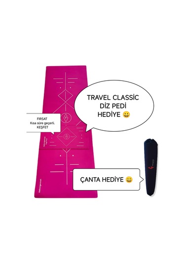 Geborgenheit Classic Seri Kauçuk Poliüretan Pilates Yoga Matı - Fuşya