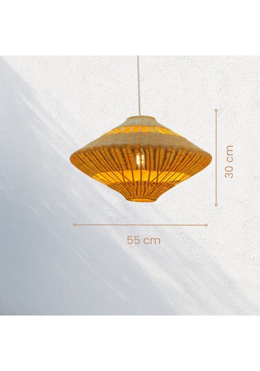 Andros Rattan Bambu Sarkıt Avize Bambu