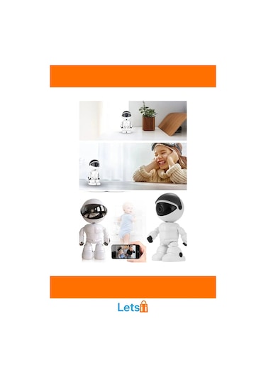 Robot Görünümlü Wi Fi Bebek Kamerası 355 Hareketli Gece Görüşlü
