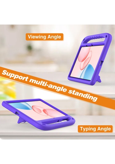 Honor Pad 10 Kılıf El Tutacağı Destekli Tablet Eva Kılıfı - Mor Tablet Kılıfı
