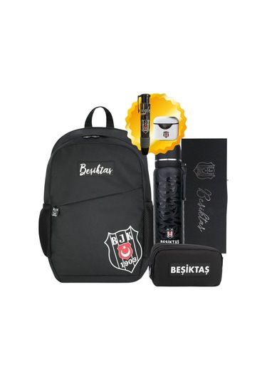 Okul-sırt Çantası , Çift Gözlü Kalem Çantası Lisanslı Bardaklı Çelik Termos Premium Set Mor Mor