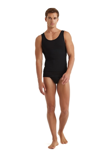 Erkek Korse Atlet 9209 - Siyah