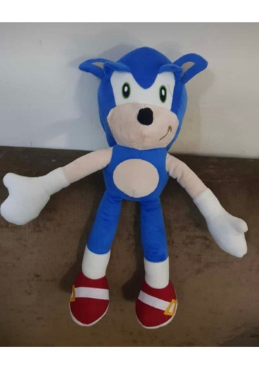 Sonic Peluş Oyuncak Organic Kumaş 45 Cm Mavi