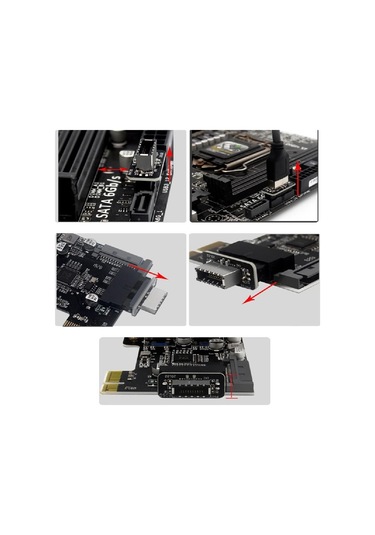 Type-e To Usb 3.0 19 Pin Anakart Dişi Erkek Çevirici Dönüştürücü