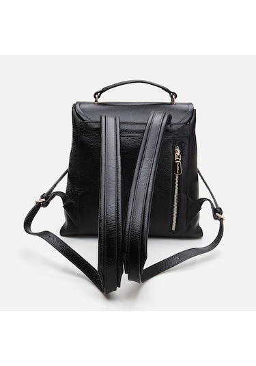 Hotiç Hakiki Deri Siyah Kadın Sırt Çantası 03cah290550a100 Siyah