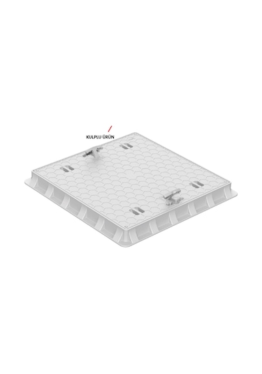 70X70 Rögar Kapağı - Çerçeve + Düz Kapak Gri