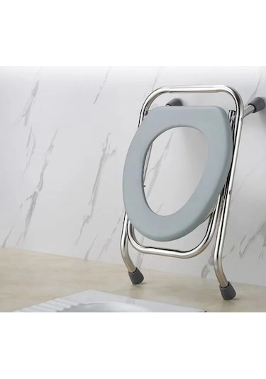 Lemestar Hamileler Ve Yaşlılar İçin Katlanabilir Portatif Tuvalet Sandalyesi - 120 Kg Taşıma Kapasiteli Diğer