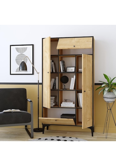 Decormet Pera Kitaplık Çok Renkli