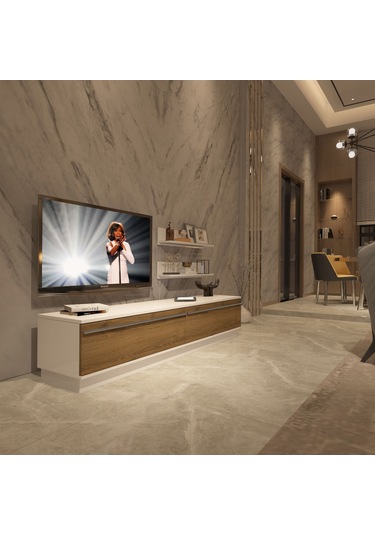 Decoraktiv Eko 4b Mdf Std Tv Ünitesi Tv Sehpası Beyaz - Pera