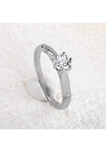 Yeşil Bague Ringen Gerçek 1.0 Karat Mozanit Pırlanta Yüzük Kadınlar Için Güzel Takı 925 Ayar Gümüş Nişan Düğün Bayan Anillo