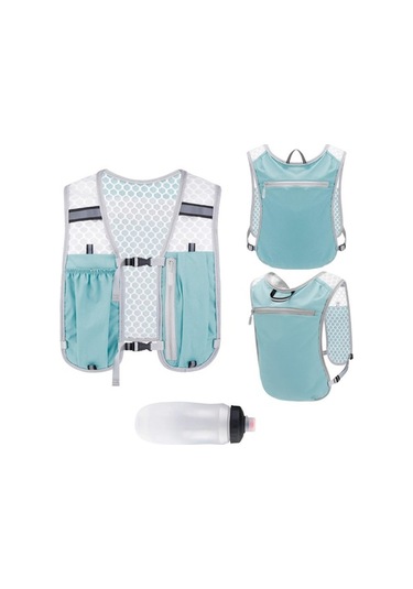 Pazly Hidrasyon Yeleği Hafif Günlük Sırt Açık Mavi Renk Açık Mavi