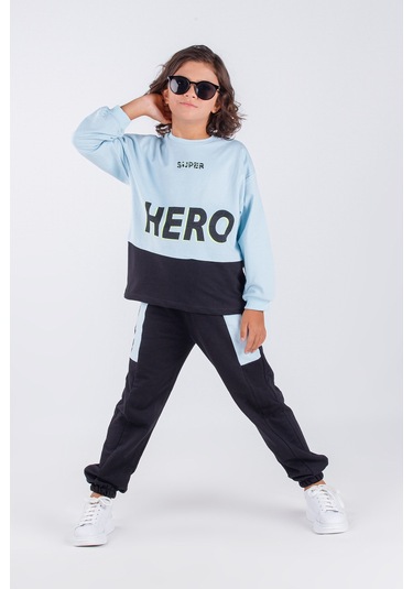 Erkek Çocuk Hero Baskılı Örme Basic Eşofman Takımı 001