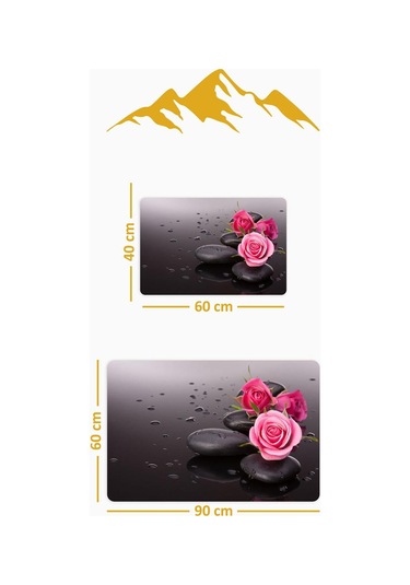 Yıkanabilir Kaymaz Tabanlı Modern Desenli 2'li Banyo Paspas Takımı Bps0033 Renkli