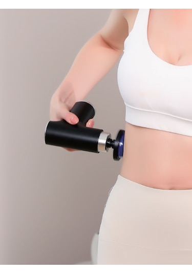 7go 7gmg2 Sıcak & Soğuk Başlıklı Masaj Tabancası 10 Başlık, 6 Kademeli, 1800mah Lityum-iyon Pil Siyah