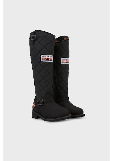 Harley Davidson Bayan Çizme 025G100074 Black Nubuk