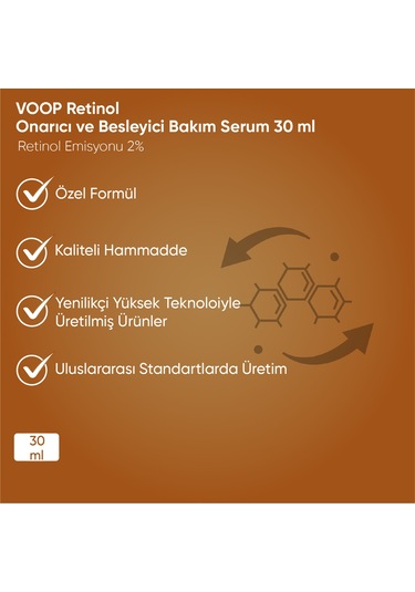 Voop Retinol Onarıcı ve Besleyici Bakım Serumu 30 ML