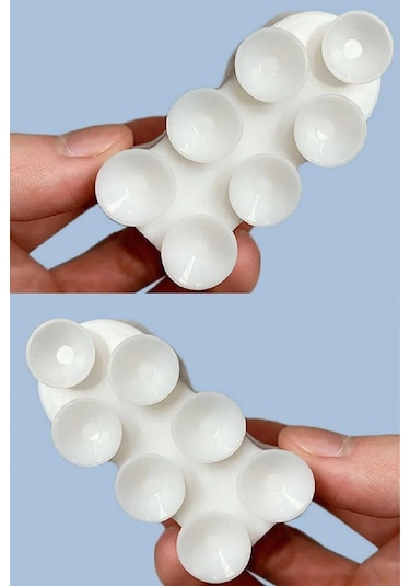 Tineke Vantuzlu Duş Başlığı Tutacağı Silikon Vantuzlu Fiskiye Beyaz