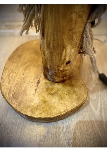 ArtAğaçTasarım Ağaç Lambader Doğal Kütük Köşe Aydınlatma Ahşap Amasya Serisi Jüt