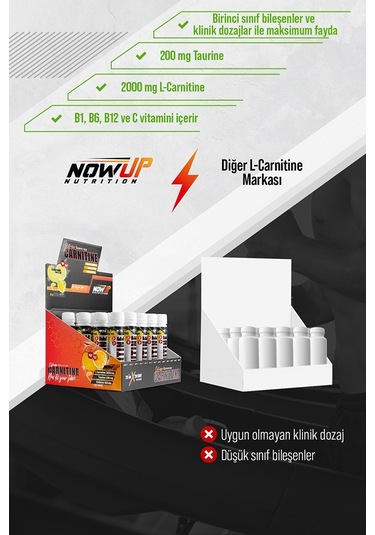 Nowup Nutrition L-Carnitine / Lemonade 25 ML x 20 Adet