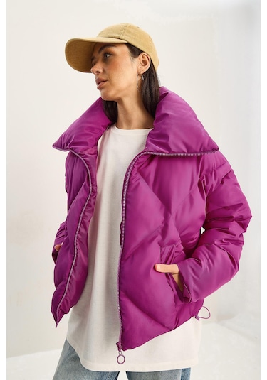 Shade Kadın Oversize Şişme Mont 10191065 - Fuşya