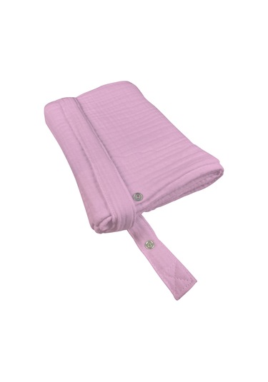 4 Katlı Iç Göstermez Pamuk Müslin Bebek Emzirme Önlüğü Gülkurusu