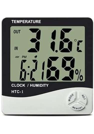 HTC-1 Dijital  Termometre Sıcaklık ve Nem Ölçer
