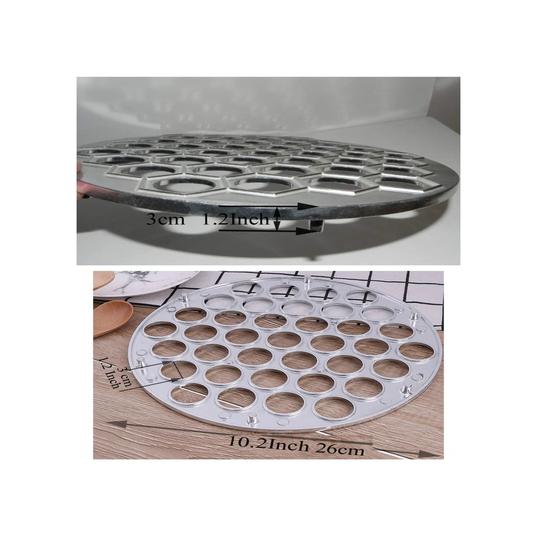 Qingmipy 37 Lü Metal Manty Kalıbı - Evde Zaman Tasarrufu Sağlayan Hamur İşleme Aleti - Alloy Malzeme İle Dayanıklı Gümüş