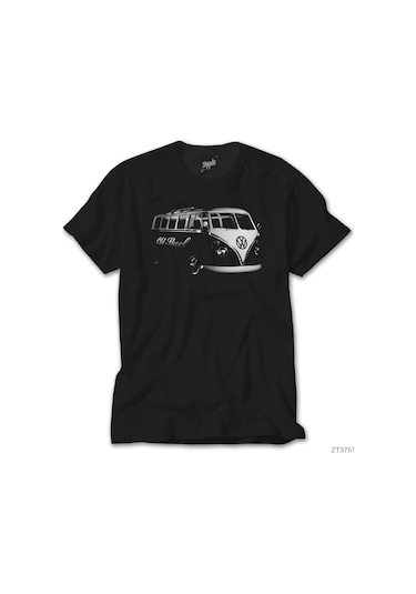 Volkswagen Bus Siyah Tişört Siyah
