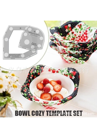 Yaozixa 8 İnç Akrilik Bowl Cozy Şablonu - Ev İçin Konforlu Kase Yapımı Dikiş Ölçü Aracı DiğER
