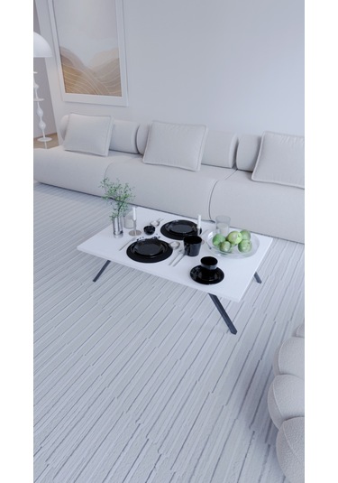 Toprak Katlanabilir Dikdörtgen Modern Yer Sofrası Laptop Masası