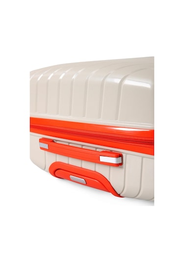 Ççs 5239 Polipropilen Büyük Boy Valiz Beyaz-turuncu Beyaz - Turuncu