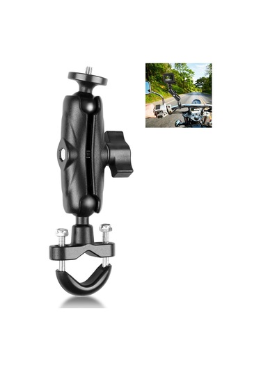 Puluz Motosiklet Gidon Sabit Montajlı U-bolt Taban Tutucu Gopro Ve Diğer Aksiyon Kameraları İçin Siyah