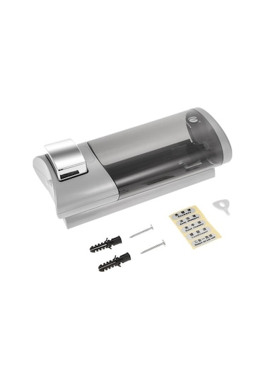 Ulzyvf Duvar Tipi Manuel Sabunluk - 500ml Şampuan & Sıvı Sabun Dispanseri Abs+pc Cam Gümüş Gümüş