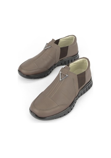 Ziya, Kadın Hakiki Deri Konfor Ayakkabı 15355z2888 Koyu Vizon 14355z2888 407 Koyu Vizon