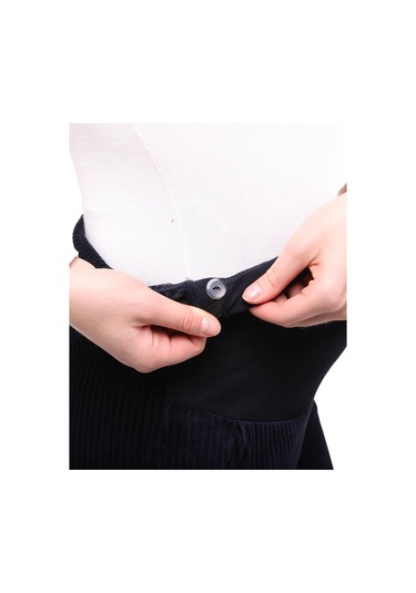 Luvmabelly Myra8511 Beli Ayarlanabilir Kışlık Kadife Hamile Pantolonu -lacivert-lacivert