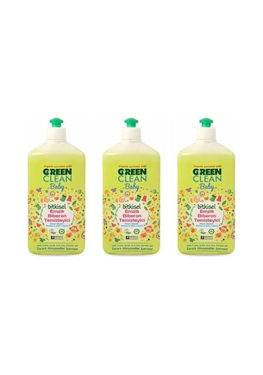U Green Clean Baby Bitkisel Biberon Emzik Temizleyici 3 x 500 ML