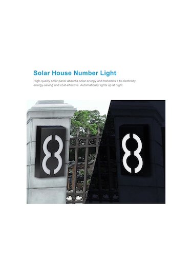 S6012-6 Güneş Ev Numarası Işığı Evler Için Led Aydınlatmalı Diğer